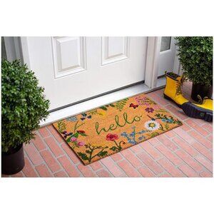 Calloway Mills AZ105991729 Floral Hello Doormat, 17" x 29", Multicolor